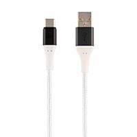 Monoprice AtlasFlex Series Durable USB 2.0 Type-C to Type-A Charge & Sync Kevlar-Reinforced Nylon-Braid Cable, 6ft, White
