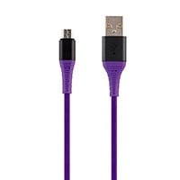 Monoprice AtlasFlex Series Durable USB 2.0 Micro B to USB-A Charge & Sync Kevlar-Reinforced Nylon-Braid Cable  3ft  Purple