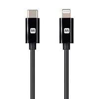 Monoprice Essential Apple MFi Certified 3-in-1 Multiport USB to USB Micro  USB-B + USB USB-C + Lightning Charging Cable - 3ft Black