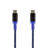 Monoprice Stealth Charge & Sync USB 2.0 Type-C to Type-C Cable, Up to 3A/60W, 3ft, Blue