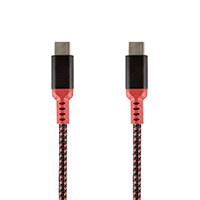 Monoprice Stealth Charge & Sync USB 2.0 Type-C to Type-C Cable, Up to 3A/60W, 1.5ft, Red