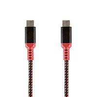 Monoprice Stealth Charge & Sync USB 2.0 Type-C to Type-C Cable, Up to 3A/60W, 6ft, Red