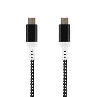 Monoprice Stealth Charge and Sync USB 2.0 Type-C to Type-C Cable, Up to 5A/100W, 1.5ft, White