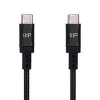 Monoprice Wrap Series Charge and Sync USB Type-C to Type-C Cable, USB 2.0, Up to 3A/60W, 3ft, Black