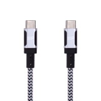 Monoprice Wrap Series Charge and Sync USB Type-C to Type-C Cable, USB 2.0, Up to 3A/60W, 1.5ft, White