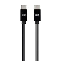Monoprice Select Charge & Sync USB-C to USB-C Cable  USB 2.0  TPE Jacket  Up to 5A/100W  6ft  Black