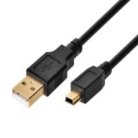 Monoprice USB-A to Mini-B Cable - 5-Pin, 28/28AWG, Black, 10ft