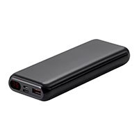 Monoprice Obsidian Speed Plus EZ Read USB Power Bank, Black, 20,000mAh, 2-Port Up to 18W PD (3A) Output for iPhone, Android, and Galaxy Devices