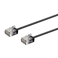 Micro SlimRun Cat6 Ethernet Patch Cable - Stranded, 550MHz, UTP, Pure Bare Copper Wire, 32AWG, 50ft, Black