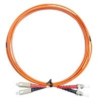 Monoprice OM1 Fiber Optic Cable - SC/ST, 62.5/125 Type, Multi-Mode, Duplex, Orange, 3m