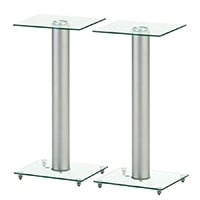 monoprice glass floor speaker stands