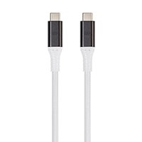 Monoprice AtlasFlex Series Durable USB 3.2 Gen 2 Type-C Data & Power Kevlar Reinforced Nylon-Braid Cable, 5A/100W, 1m, White