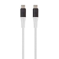 Monoprice AtlasFlex Series Durable USB 2.0 Type-C Charge & Sync Kevlar Reinforced Nylon-Braid Cable, 5A/100W, 3ft, White