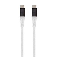 Monoprice AtlasFlex Series Durable USB 2.0 Type-C Charge & Sync Kevlar Reinforced Nylon-Braid Cable, 5A/100W, 6ft, White