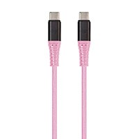 Monoprice AtlasFlex Series Durable USB 2.0 Type-C Charge & Sync Kevlar Reinforced Nylon-Braid Cable, 5A/100W, 6ft, Pink