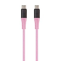 Monoprice AtlasFlex Series Durable USB 2.0 Type-C Charge & Sync Kevlar Reinforced Nylon-Braid Cable, 5A/100W, 10ft, Pink