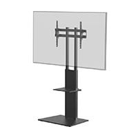 Monoprice Commercial Series Height Adjustable Tilt TV Mount and Stand with TV Component Shelf for LED Displays 37in to 70in, Max Weight 88lbs., VESA Patterns up to 600x400, Black
