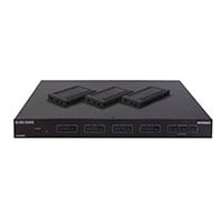 Blackbird 4K HDMI Matrix, 4x4, HDBaseT, HDR, 18G, 4K@60Hz, YCbCr 4:4:4, HDCP 2.2, EDID, IR, SPDIF, RCA, TCP/IP, RS-232, and 3 Receivers 70m