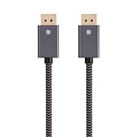 DisplayPort 1.2 EasyPlug Nylon Braided Cable, 3ft, Gray