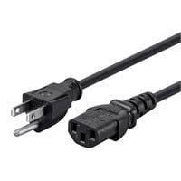 Monoprice Power Cord - NEMA 5-15P to IEC 60320 C13, 18AWG, 10A/1250W, 125V, 3-Prong, Black, 6ft, 6-Pack
