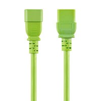 Monoprice Power Cord - IEC 60320 C14 to IEC 60320 C19, 14AWG, 15A/1875W, SJT, 100-250V, Green, 3ft