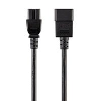 Monoprice Power Cord - IEC 60320 C20 to IEC 60320 C15, 14AWG, 15A/1875W, 3-Prong, Black, 10ft