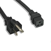 Monoprice Heavy Duty Power Cord - NEMA 6-20P to IEC 60320 C19, 12AWG, 20A/5000W, SJT, 250V, Black, 6ft