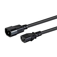 Monoprice Extension Cord - IEC 60320 C14 to IEC 60320 C13, 14AWG, 15A/1875W, 3-Prong, Black, 8ft
