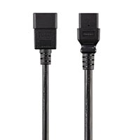 Monoprice Heavy Duty Extension Cord - IEC 60320 C20 to IEC 60320 C21, 12AWG, 20A/2500W, SJT, 250V, Black, 10ft