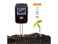 TACKLIFE Soil Test Kit, 3-in-1 Soil Moisture Meter for Moisture, Light and PH, Ideal for Garden, Plant, Farm, Lawn, Indoor & Outdoor (No Battery Needed) - MST01