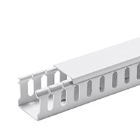 Monoprice Open Slot Wiring Raceway Duct with Cover, 1.6" x 1.6", 6 Feet Long, White, 2-Pack