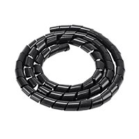 Monoprice Spiral Wrapping Bands - 15mm x 1.5m, Black, 3-Pack