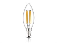 LED Candelabra Bulb E12 Dimmable Chandelier 4W Equivalent 40W Candle Bulb Clear Warm White 2700K 330LM 6 pack