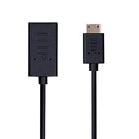 Monoprice 4K UltraFlex Small Diameter High Speed HDMI Female to Mini HDMI Male Passive Cable - 4K@60Hz 18Gbps 40AWG, 6in Black