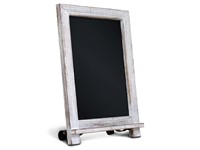 Rustic Whitewash Tabletop Chalkboard Sign / Hanging Magnetic Easel / Kitchen Countertop Memo Board / 9.5” x 14”