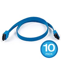 Monoprice 36in SATA 6Gbps Cable with Locking Latch - Blue 10-Pack