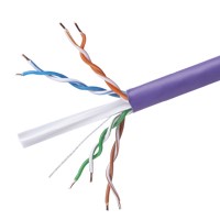Monoprice Cat6 Ethernet Bulk Cable - Solid, 550MHz, UTP, CMR, Riser-Rated, Pure Bare Copper Wire, 23AWG, 500ft, Purple, (UL)
