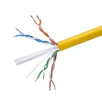 Monoprice Cat6 Ethernet Bulk Cable - Solid, 550MHz, UTP, CMR, Riser-Rated, Pure Bare Copper Wire, 23AWG, 500ft, Yellow, (UL)