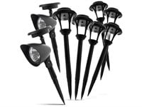 Home Zone Security Solar Path and Spotlight 8-Pack 6 Solar LED light + 2 spot lights 3300K no wiring Auto -on Sensor