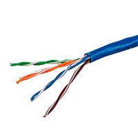 Monoprice Cat5e Ethernet Bulk Cable - Solid, 350Mhz, UTP, CMR, Pure Bare Copper Wire, 24AWG, 305M, Blue, Reelex Pull Box (TAA)