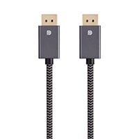 DisplayPort 1.4 EasyPlug Nylon Braided Cable, 10ft, Gray