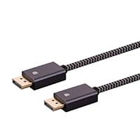 DisplayPort 1.4 EasyPlug Nylon Braided Cable, 10ft, Gray