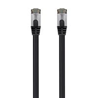 Monoprice Cat8 1ft Black Patch Cable, Double Shielded (S/FTP), 26AWG, 2GHz, 40G, Pure Bare Copper, Snagless RJ45, Entegrade Series Ethernet Cable