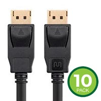 Monoprice Select Series DisplayPort 1.2a Cable, 1.5ft (10-Pack)