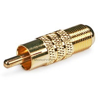 Monoprice RCA Male to F Female Adapter - Gold Plated