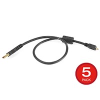 Monoprice USB-A to Micro B 2.0 Cable - 5-Pin 28/24AWG Gold Plated Black 1.5ft, 5-Pack