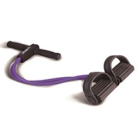Multifunction Tension Rope super Elastic Yoga Strap Elastic Pull Rope with Anti-Slip Handle Resistance Bands - Purple