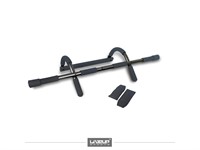 Sports Door Chin-up Bar/Pull-up Bar With Arm Strap- Gray + Black