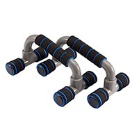 Sports Strength Training Plastic Push Up Bar with Non-slip Structure  - Blue + Gray
