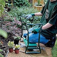 Garden Bench and Kneeler Stools Gardening with Side bag pockets for tool 